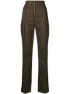 Romeo Gigli Vintage Striped Trousers - Brown