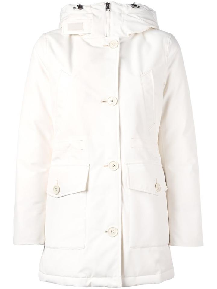 Woolrich 'gxt Mountain' Parka Coat, Women's, Size: Xs, White, Feather Down/polyamide/polyester