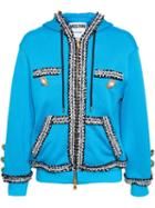 Moschino Hooded Sweatshirt With Boucle Trim