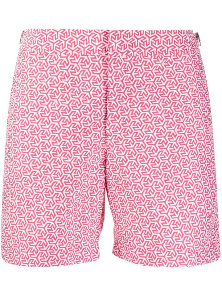 Orlebar Brown Printed Swim Shorts - Red