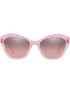 Miu Miu Eyewear Logo Glitter Sunglasses - Pink