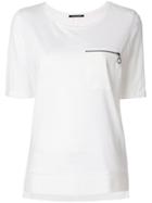 Luisa Cerano Zip Pocket T-shirt - White