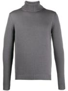 Roberto Collina Turtle-neck Fitted Jumper - Grey