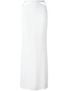 Balmain Mesh Panel Long Skirt - White