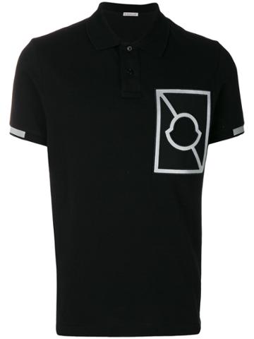 Moncler C Embroidered Detail Polo Shirt - Black