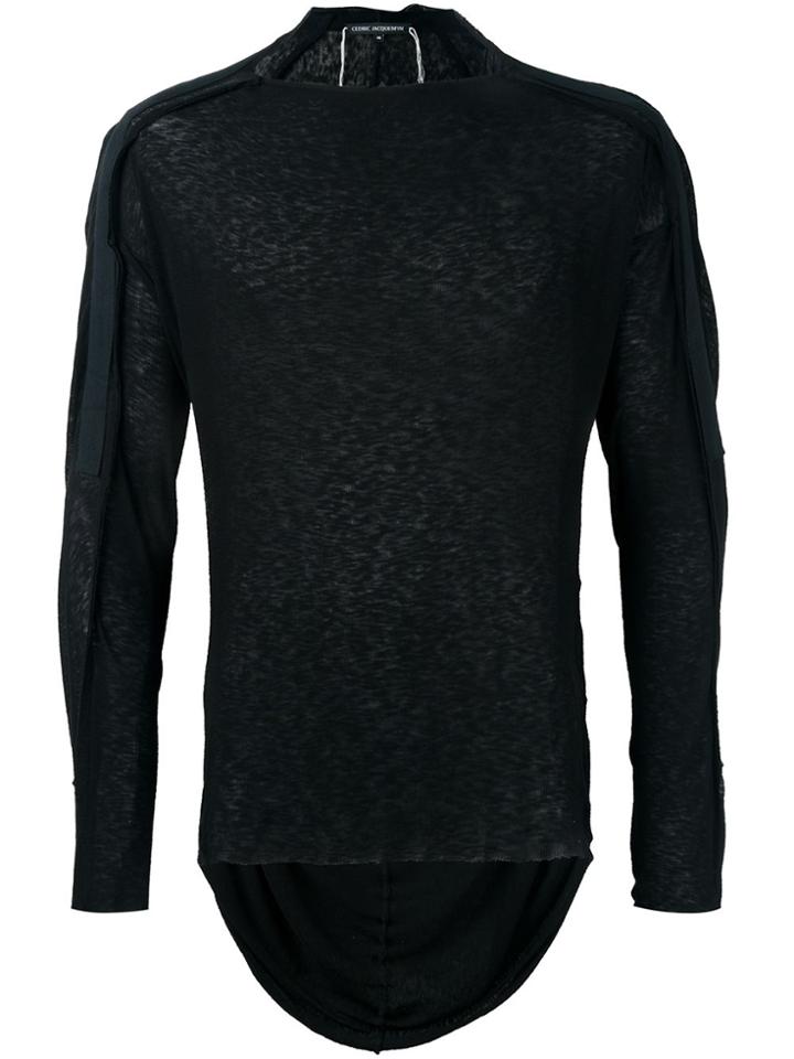 Cedric Jacquemyn Longsleeved Taped Kimono T-shirt - Black