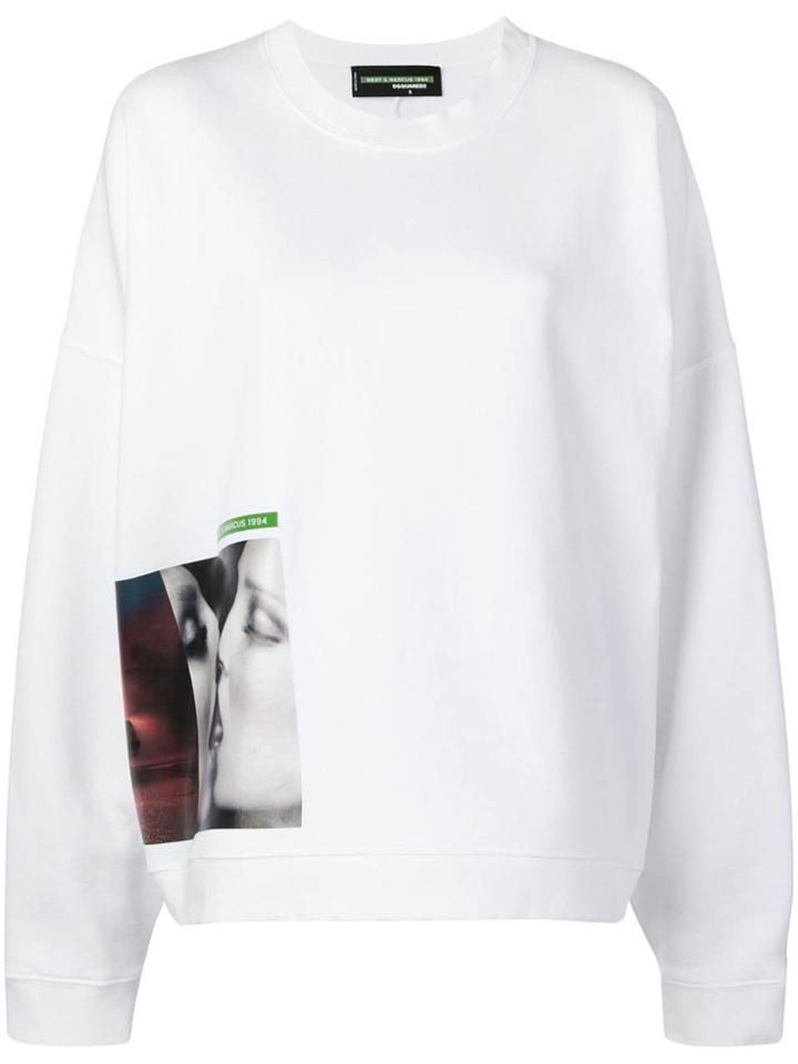 Dsquared2 Kissing Print Sweatshirt - White