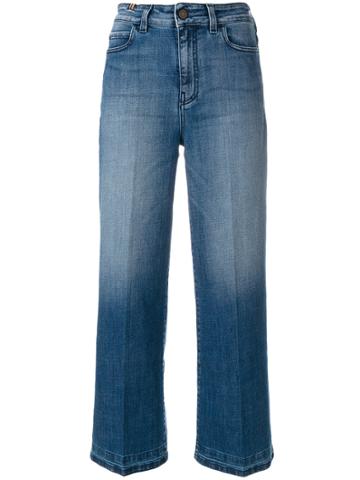 Notify Cropped Denim Flares - Blue