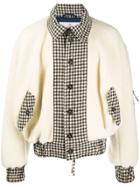 Vivienne Westwood Contrast Check-print Bomber Jacket - Neutrals
