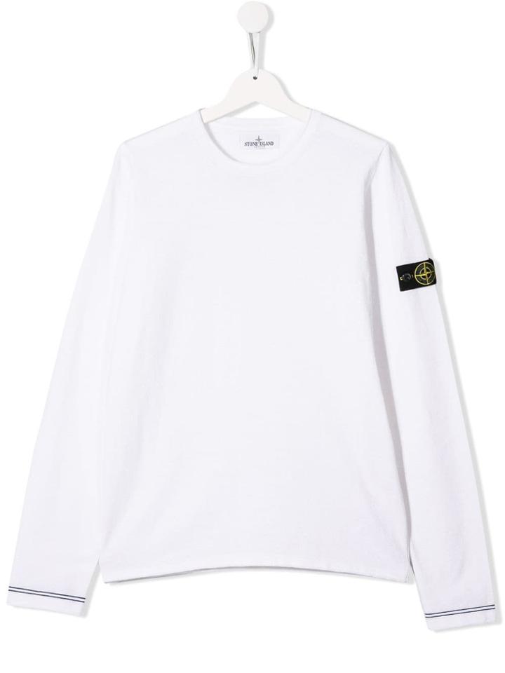 Stone Island Junior Logo Top - White
