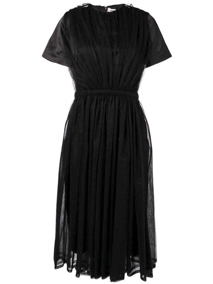 Comme Des Garçons Noir Kei Ninomiya Short-sleeve Flared Dress - Black