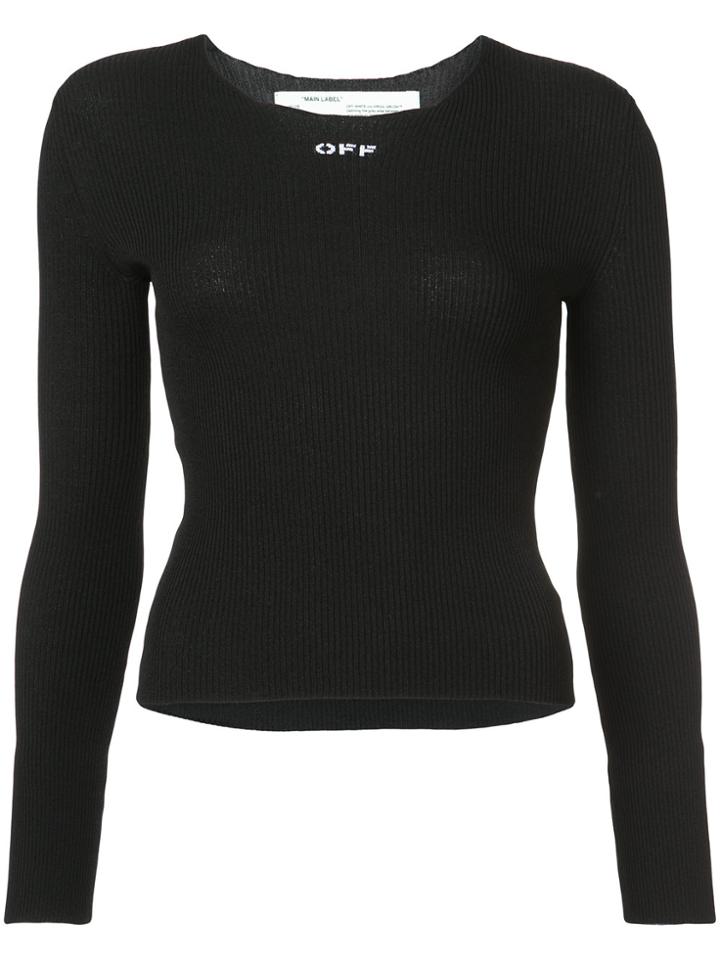Off-white Basic Logo Knit Sweater - Black