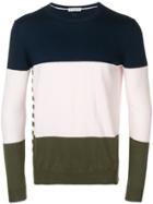 Manuel Ritz Striped Knit Jumper - Blue