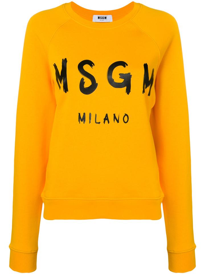Msgm Printed Sweatshirt - Yellow & Orange