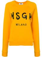 Msgm Printed Sweatshirt - Yellow & Orange