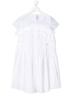 Simonetta Teen Short-sleeve Ruffled Dress - White