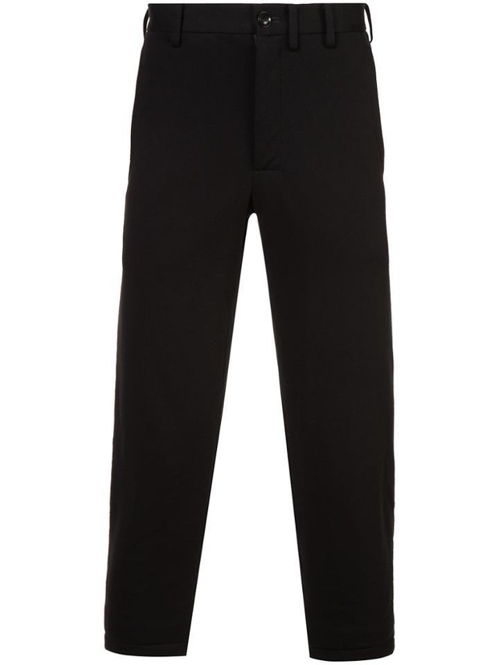 Yohji Yamamoto Shankar Plain Stitch Padded Trousers - Black
