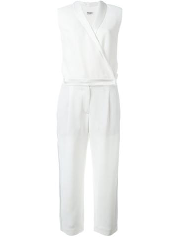 Brunello Cucinelli Wrap Jumpsuit, Women's, Size: Medium, White, Silk/acetate
