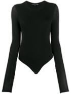 Veronica Beard Spencer Jersey Bodysuit - Black
