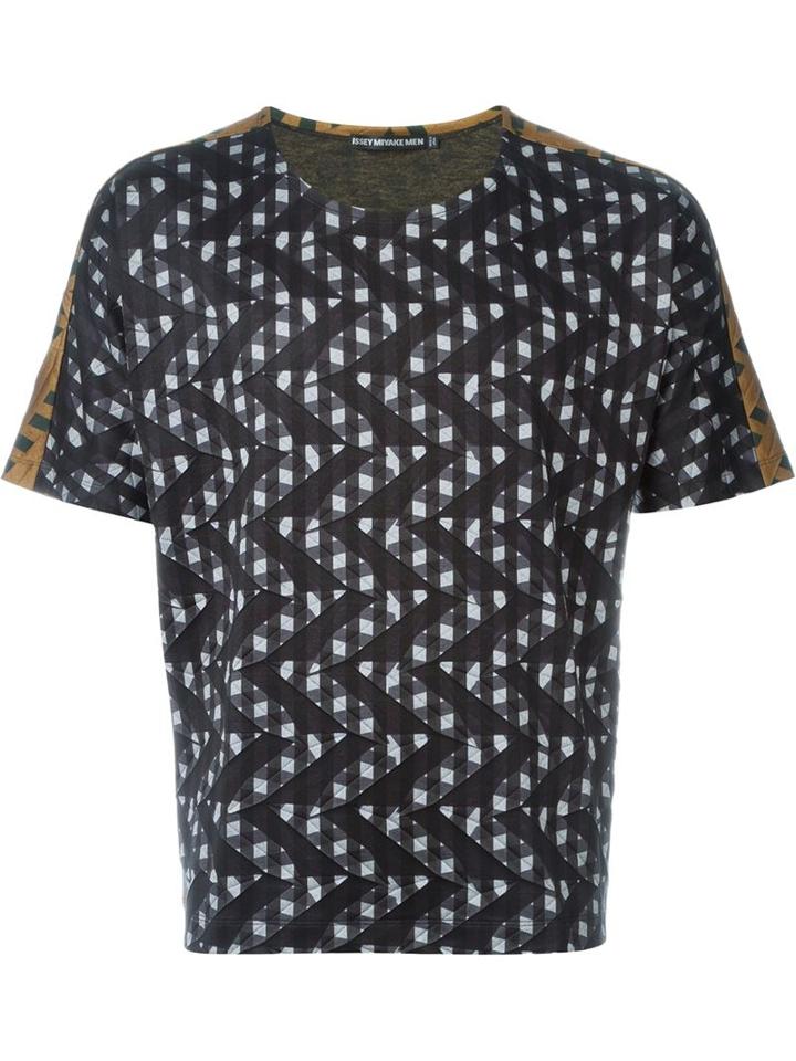 Issey Miyake Men Zig Zag Pattern T-shirt