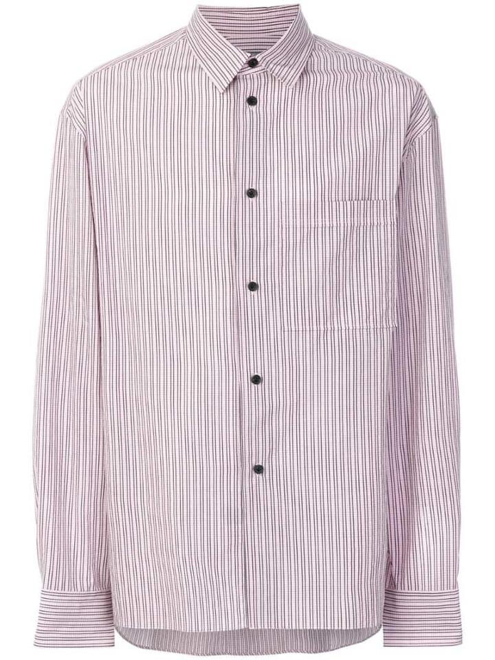 Lanvin Striped Straight Hem Shirt - Pink