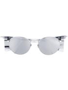 Linda Farrow '300' Sunglasses - Metallic