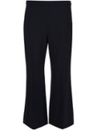 Theory Cropped Trousers, Women's, Size: 4, Blue, Triacetate/polyester