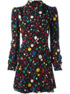 Saint Laurent Tied Neck Print Dress