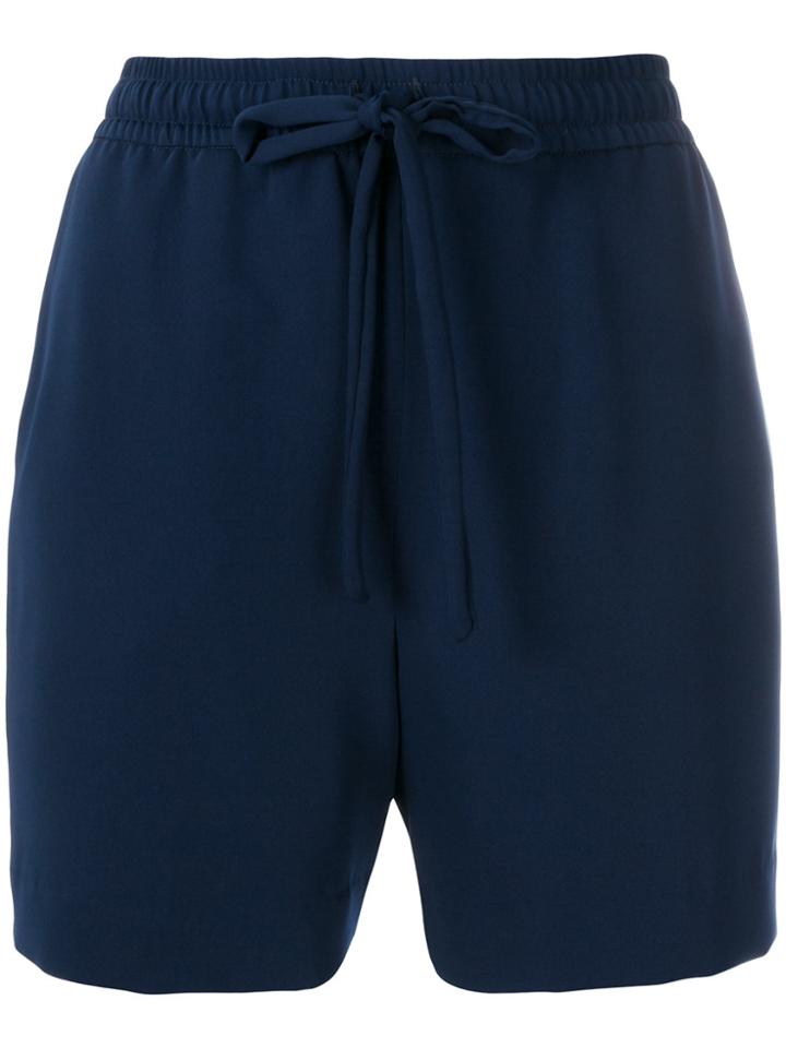 P.a.r.o.s.h. Bow-detailed Drawstring Shorts - Blue