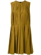 Marni Pleated Shift Dress - Nude & Neutrals