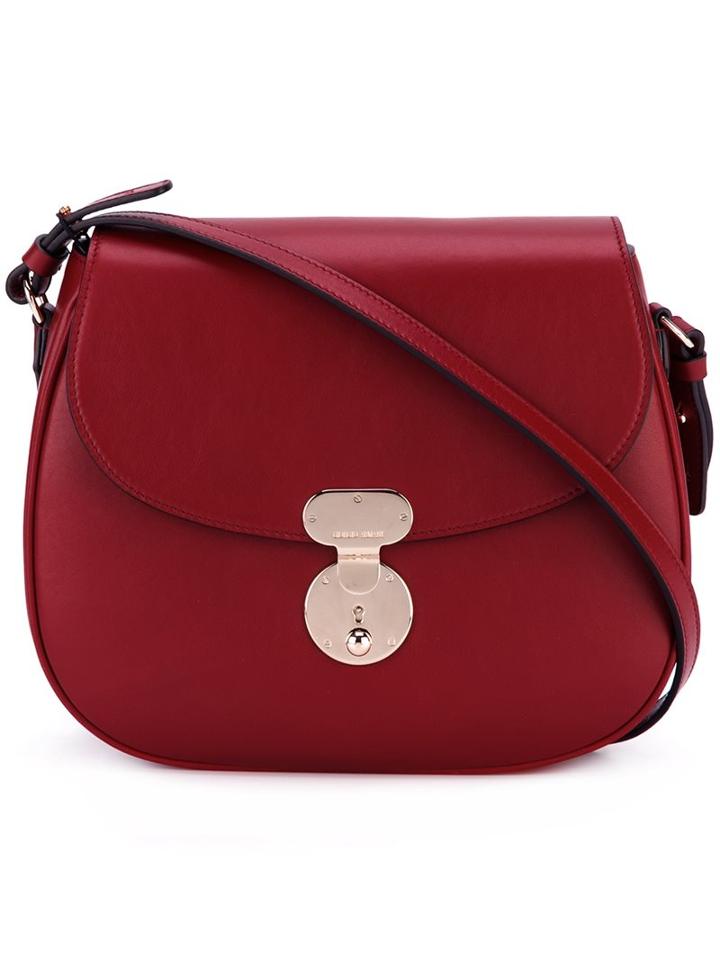 Giorgio Armani Foldover Top Crossbody Bag, Women's, Red