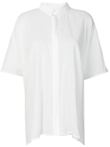 Roggykei Oversized Boxy Shirt - White