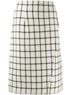 Gianluca Capannolo High Waist Check Skirt - White