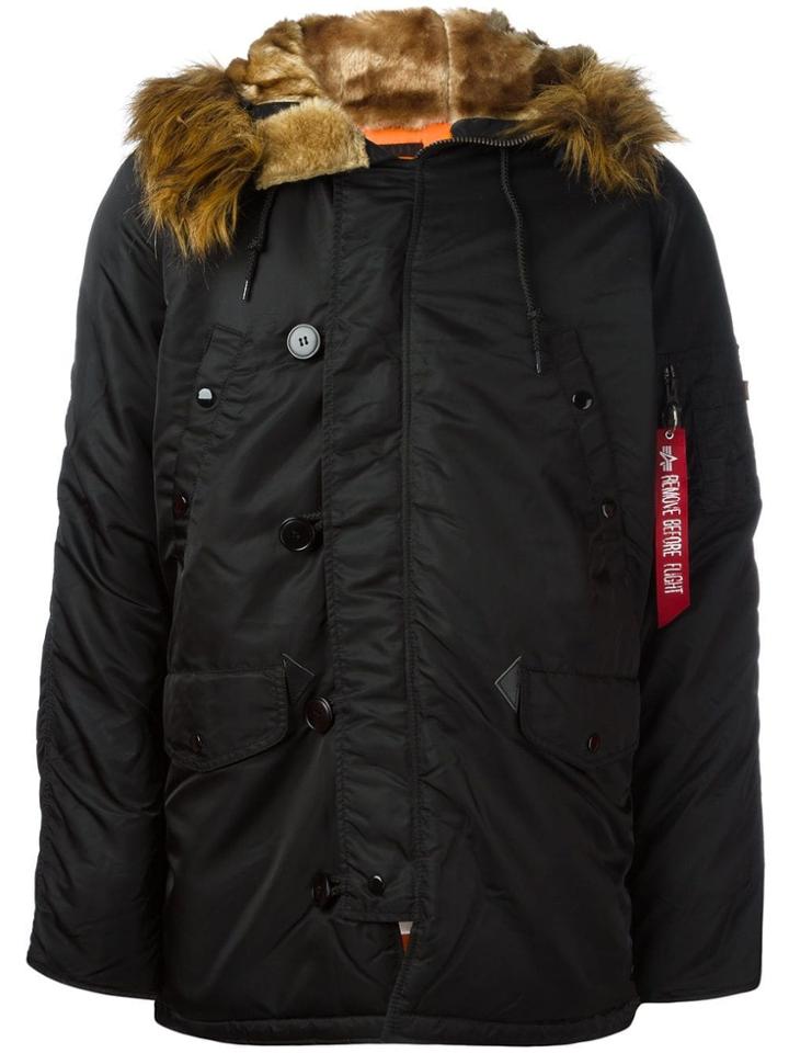 Alpha Industries Fur Trimmed Parka - Black