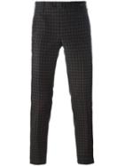 Pt01 Checked Skinny Fit Trousers, Men's, Size: 48, Brown, Virgin Wool/spandex/elastane