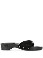 Chanel Pre-owned Slip-on Open Toe Sandals - Black