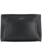 Smythson Embossed Logo Wash Bag - Black