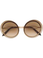 Victoria Beckham Floating Round Sunglasses - Brown
