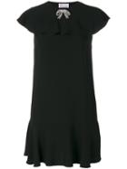 Red Valentino - Cape Sleeved Dress - Women - Acetate/viscose - 42, Black, Acetate/viscose