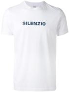 Aspesi 'silenzio' Print T-shirt - White