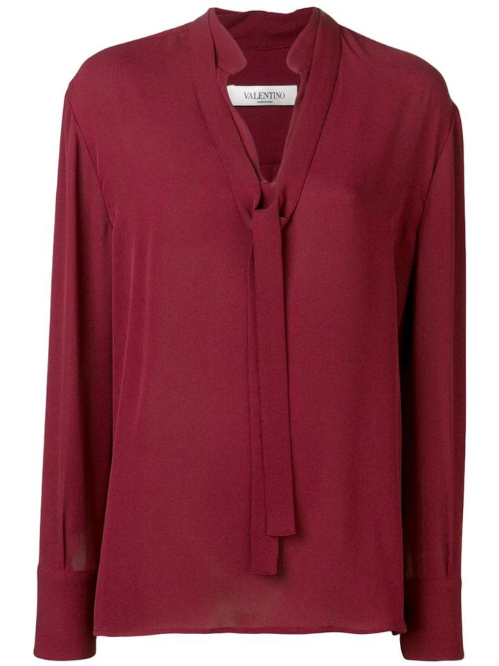 Valentino Tie-neck Shirt - Red
