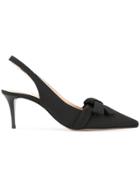Paule Ka Bow Sling-back Pumps - Black