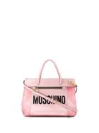 Moschino Small Logo Print Tote - Pink
