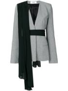 Chalayan Fitted Drape Detail Jacket - Black