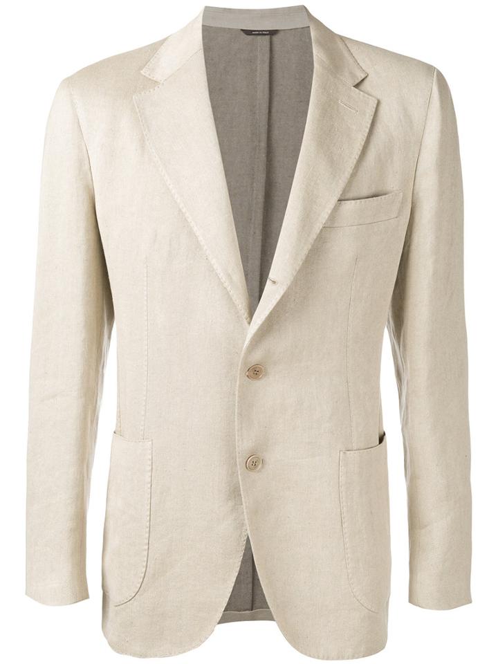 Loro Piana - Soft Denim Blazer - Men - Linen/flax/polyester - 50, Nude/neutrals, Linen/flax/polyester