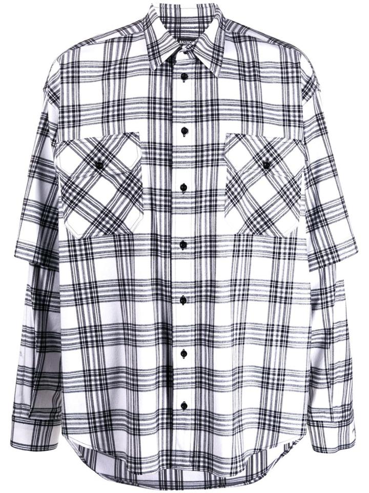 Balenciaga Double Sleeve Shirt - White