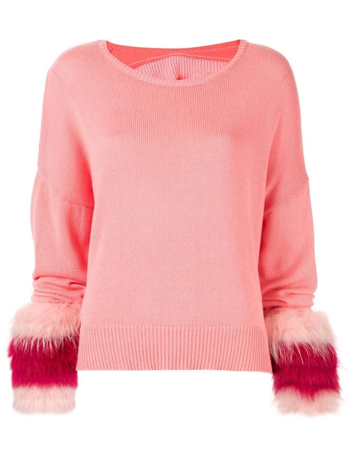 Izaak Azanei Ruffle Trimmed Jumper - Pink