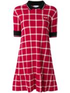 Red Valentino Check Knitted Polo Dress