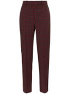 Balenciaga Straight Leg Checked Wool Trousers - Multicolour