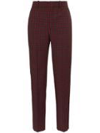 Balenciaga Straight Leg Checked Wool Trousers - Multicolour